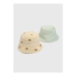 2 Pack Baby Multicolour Gingham Elephant Hats