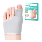 2-Pack Bunion Corrector Sleeve with Pads, Hallux Valgus, Left/Right Grey