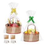 2-Pack Woven Bamboo Gift Basket Set