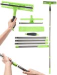 2-in-1 Telescopic Window Cleaning Kit – EasyGleam Squeegee & Brush for Glass & Conservatory