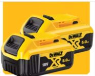 2 x DEWALT DCB184-XJ 18V 5.0Ah Li-Ion XR Slide Pack Battery – Free C &C