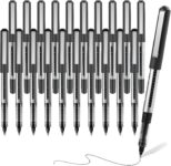 20 Pack Rollerball Pens, 0.5mm Black Gel Pens for Writing, Quick-Drying Ink Pens for Note Taking, Journaling, Home Office School Stationary Supplies