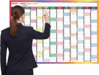 2026 2027 Wall Planner A1 Mid Year Academic Calendar Annual Study Chart Large Yearly Planner Aug to Aug Full Academic Year Planning Organizer School Office Work Poster 59.4×84.1cm(Folded)(1Pc)
