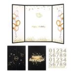 2026 Birthday Signature Guest Book Black/Pink, All Ages
