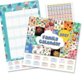 2027 Family Calendar. One Month to View. A3 when open. Wall Calendar by Absolutely Yours. Made in Great Britain.