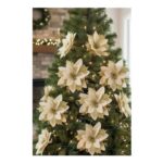 24 Artificial Poinsettia Flowers .
