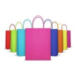 24 Kraft Paper Party Bags with Twisted Handles, 6 Colors
