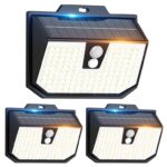 3 Motion Sensor 6000K Solar Outdoor Cool White Solar Security Lights, PIR 3 Modes,132 Ultra Bright LED,WP IP65, – Sold By Yolsunes UK/FBA