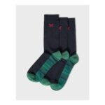 3 Pack Bamboo Socks in Black and Green