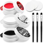 3-Piece Red Black White Face & Body Paint Set – Professional Corpse Cosplay SFX Makeup Kit for Halloween, Skeleton, Skull , Clown, Vampire, Zombie, Full Coverage Skin Paints for Adults