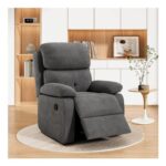 3-Position Padded Seat Upholstered Recliner with Adjustable Legrest and Backrest