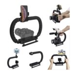 3-Shoe Camera Cage Stabilizer for DSLR, Mirrorless, Phone