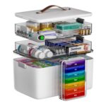 3-Tier Medicine Box – Portable with Leather Handle