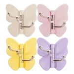 3-in-1 Rotating Adhesive Butterfly Hooks for Bath, Kitchen, Bedroom