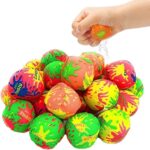 30Pcs Reusable Water Balloons 5CM Soft Cotton Water Bombs for Kids, Splash Balls for Pool, Beach, Outdoor Water Games, Summer Party Favors, Water Fight Toys