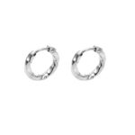 316L Stainless Steel Silver Hoop Earrings Hypoallergenic 10mm