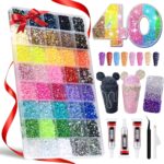32000Pcs Resin Jelly Rhinestones 40 Colours Nail Gems Bedazzling Kit