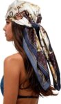 35inch Silk-Like Satin Square Scarf, Large Head Scarf for Women, Lightweight Hair Scarf, Multifunctional Bandana for Neck Hair Bag