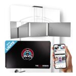360 LED Barber Hanging Mirror 3-Way Self-Hair Cutting System