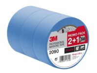 3M Professional Masking Tape 2090, Universal Surfaces, Promo Pack 21 Rolls (48 mm x 50 m) – UV stable, Water Resistant