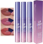 3Pcs Lip Stain Peel Off Set – Lip Liner Tattoo & Tint, Long Lasting Waterproof Transferproof Matte Finish Pout Stain for Women