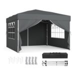 3m X 3m Pop-up Gazebo with Sides, UPF 50 Canopy