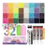 3mm Resin Rhinestones Kit, 32 Colors, 32000 Pcs, Flatback Gems