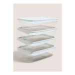 4 Pack Clear Essential Food Containers