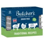 4 x Butchers Complete Wet Tray Adult Dog Food Traditional Recipes Pack 12x150g