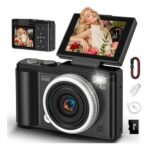 4K 64MP Digital Camera with Macro, Autofocus, 180 Flip Screen