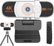 4K Webcam with Auto-Zoom for Pro Video Meetings