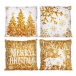 4PCS Snowflake Santa Pillowcases