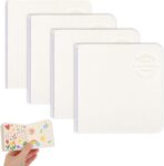 4pcs Mini Watercolor Sketchbook, 3.17in/8.06cm Small Square Watercolour Sketch Pad Thick Paper Art Workbook, Portable Painting Notebook Journal for Travel & Outdoor Art Sketching