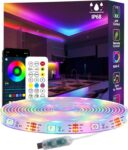 5 Metre RGBIC LED Strip Lights IP68WP, 5V USB Powered, Music Sync Bluetooth APP/RF RC – Sold By Hong Kong New Venture Trading / FBA