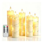 5-Pack Ivory Flameless LED Candles with Remote, Warm Light