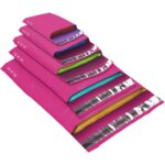 50 Mixed Size Pink Mailing Bags, Hot Pink, 5 Sizes Self Seal
