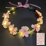 5PCS LED Flower Headband Flower Crown Festival Accessories