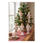 5Pcs Christmas Wooden Nutcracker Figurine Decoration Set