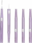 5pcs Phone Cleaning Kit, Charging Port Cleaning Kit with Bristles & Hook, Double-Sided Mini Brush Anti-Clogging Tool for USB-C/Charger Port, Compatible with Most Mobile Phones (Purple)