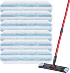 6 Pack Mop Head Replacement Pads Compatible with Vileda/O-Cedar H2PrO Flat Mops System, Washable & Reusable Microfiber Mop Heads Replacements for H2prO Mop Refills Safe for Various Floors (Blue)