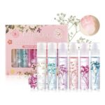 6-Pack Roll-on Lip Gloss Set Infused with Real Flowers