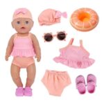 6-Piece Doll Clothes and Swim Accessories for 14-18in Dolls