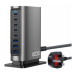 600W 8-Port GaN III USB-C Charging Station with PD 140W/100W/30W