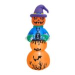 6FT Inflatable Pumpkin Witch with LED Lights for Halloween