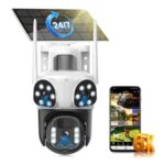 6K AOV Solar Security Camera, Outdoor Wireless, 24/7 360 PTZ