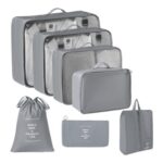 7-Piece Waterproof Packing Cubes for Luggage (Gray)