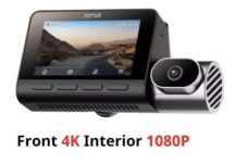 70mai 4K T800 3-Channel Dash Cam, Front Rear Interior Camera with Built-in GPS, ADAS, 4G LTE with code. Sold by 70mai Official Store