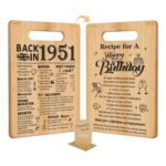 75th Birthday Gift for Women and Men, 1951 Cutting Board