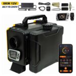 8KW 12V/220V Toolbox Diesel Air Heater with Fast Heat Mode/Display For Factory Trailer Garage – W/Code – Sold by Sunster Biznes Store