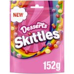 93p S&S Skittles Desserts Flavour Vegan Chewy Sweets Sharing Snacks Bag, 152g